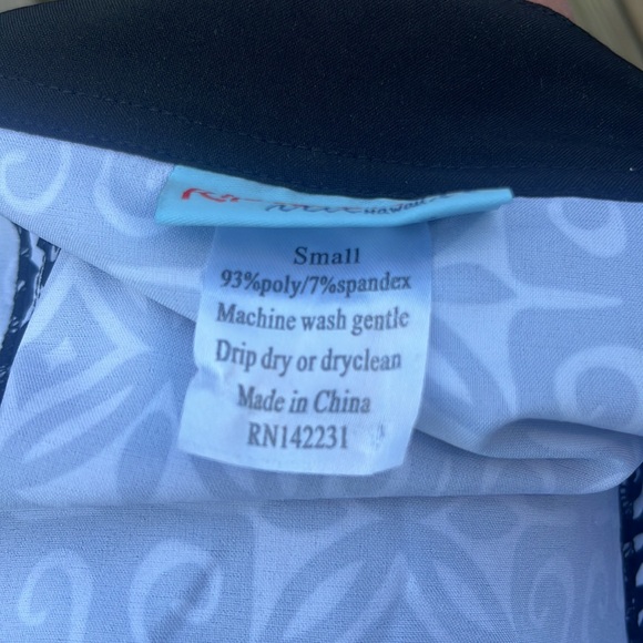 Rip Skirt Hawaii Navy/White Velcro Wrap Around Beach Skirt,Small - Picture 11 of 11